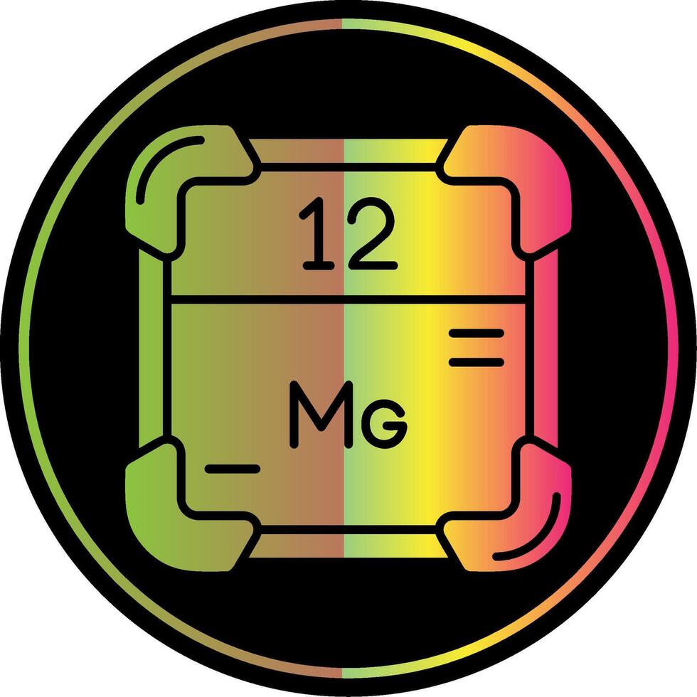 Magnesium Glyph Due Color Icon vector