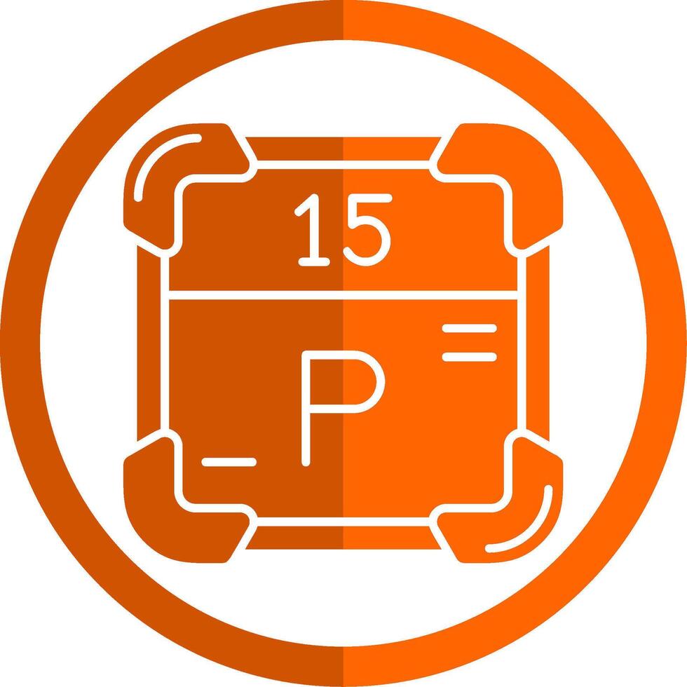 Phosphorus Glyph Orange Circle Icon vector