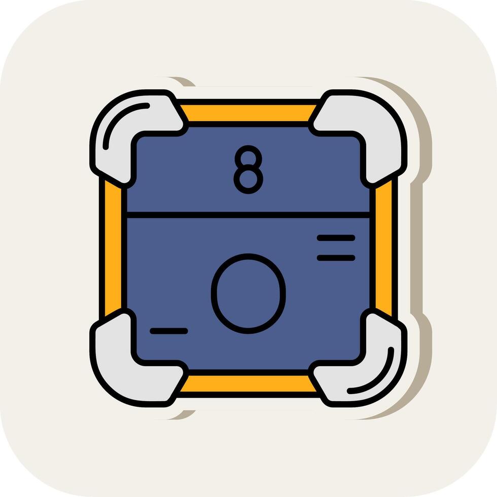 Oxygen Line Filled White Shadow Icon vector
