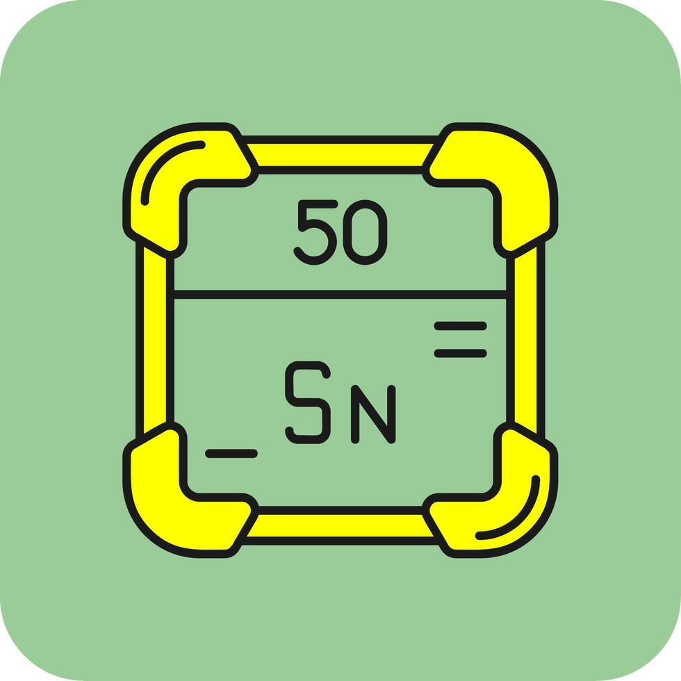 Tin Filled Yellow Icon vector