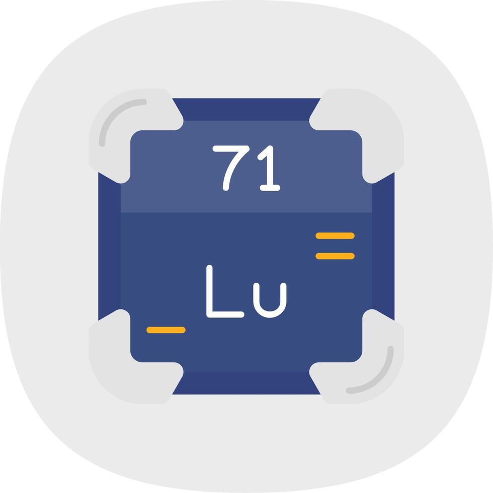 Lutetium Flat Curve Icon vector