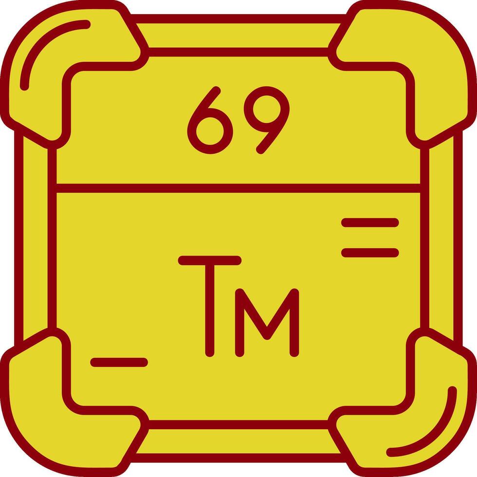 Thulium Vintage Icon vector