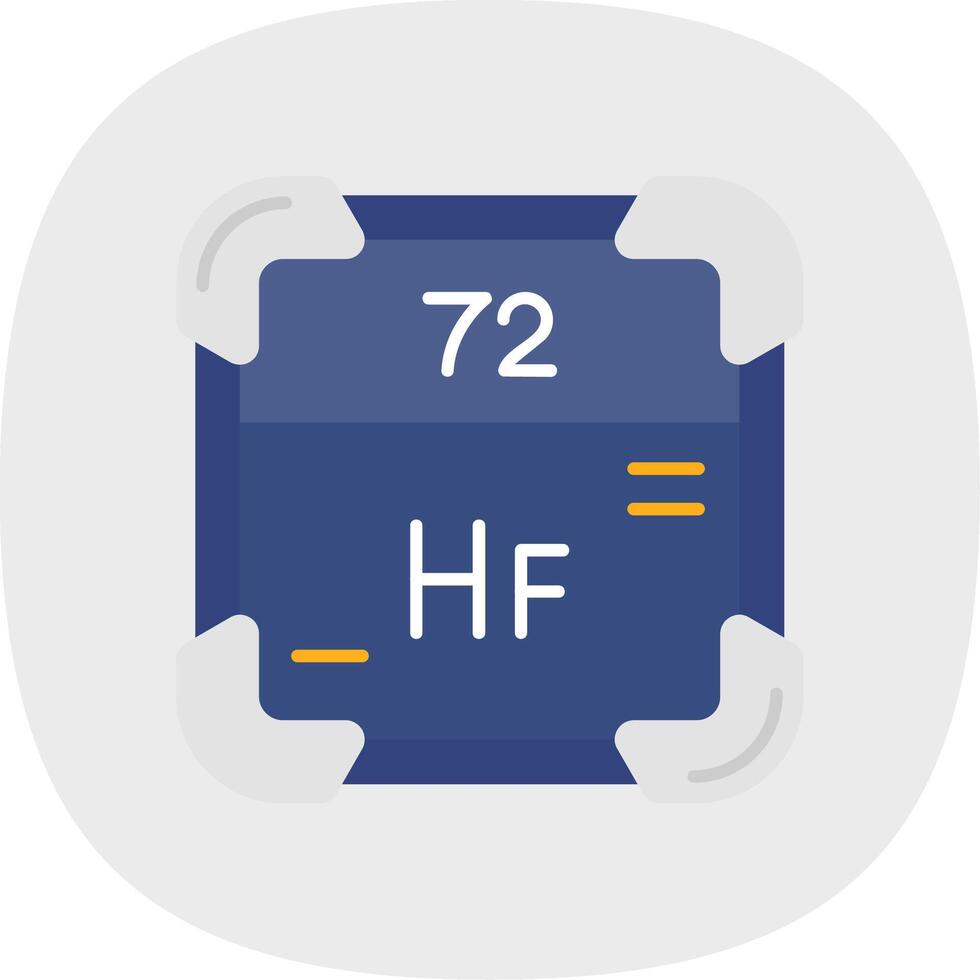 Hafnium Flat Curve Icon vector