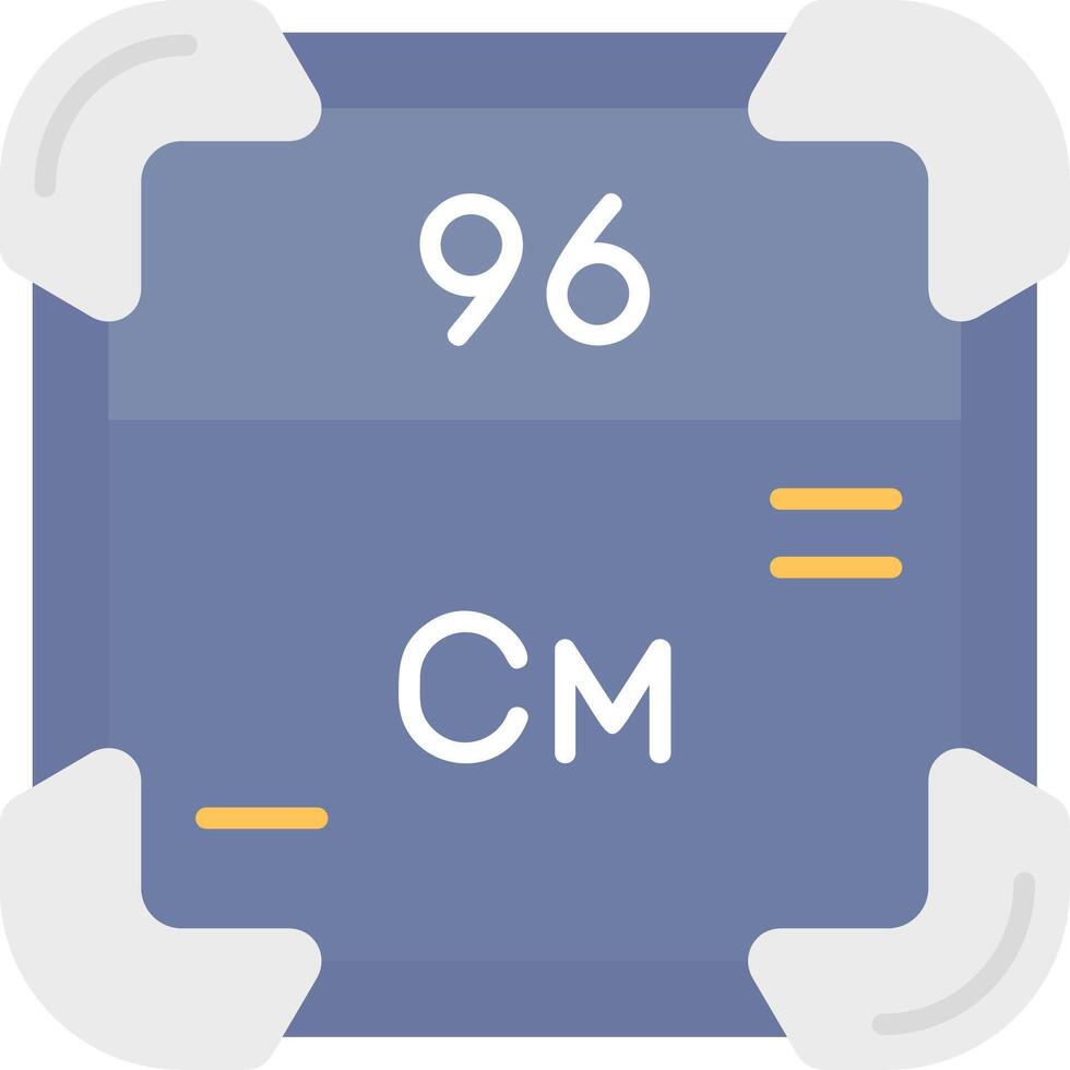 Curium Flat Light Icon vector