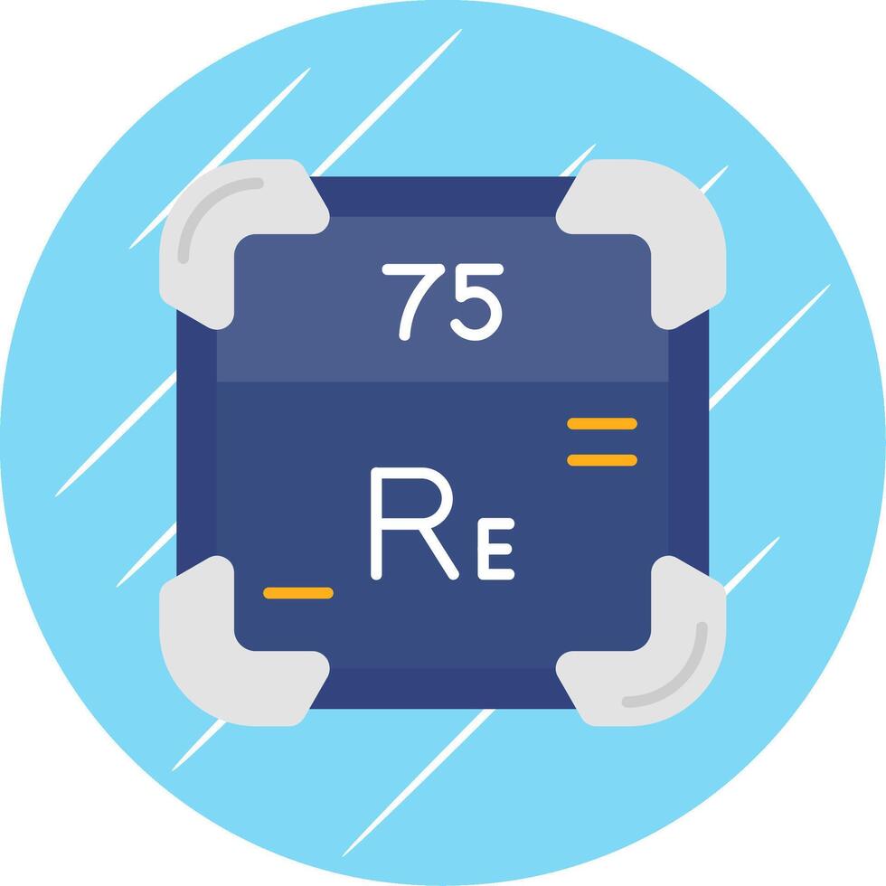 Rhenium Flat Blue Circle Icon vector