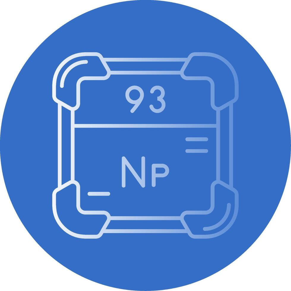 Neptunium Gradient Line Circle Icon vector