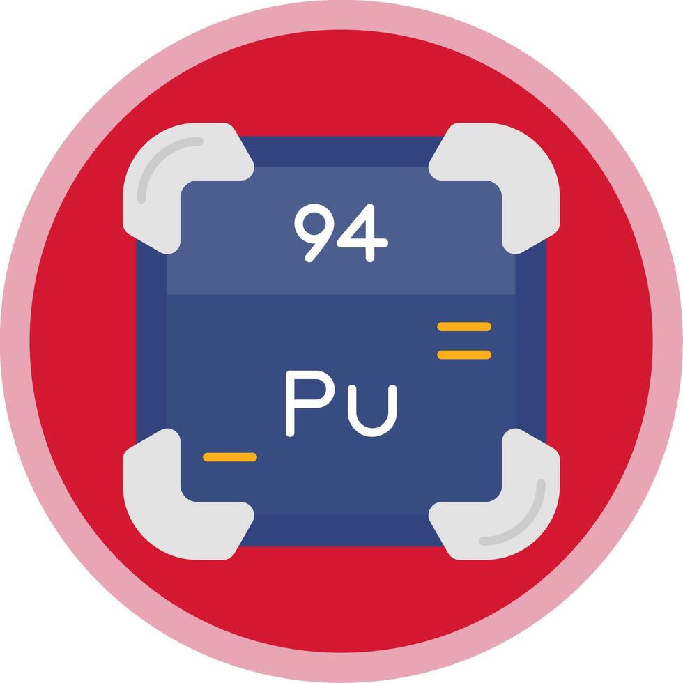 Plutonium Flat Multi Circle Icon vector