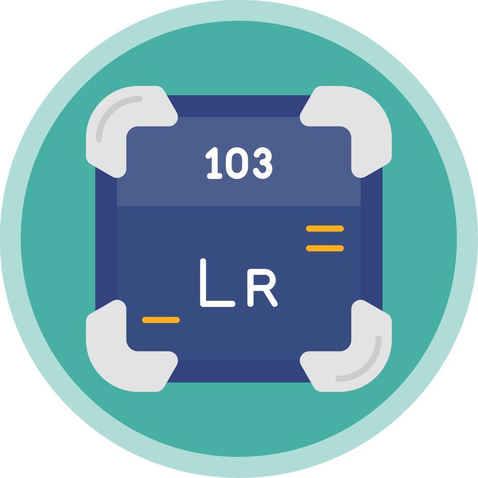 Lawrencium Flat Multi Circle Icon vector