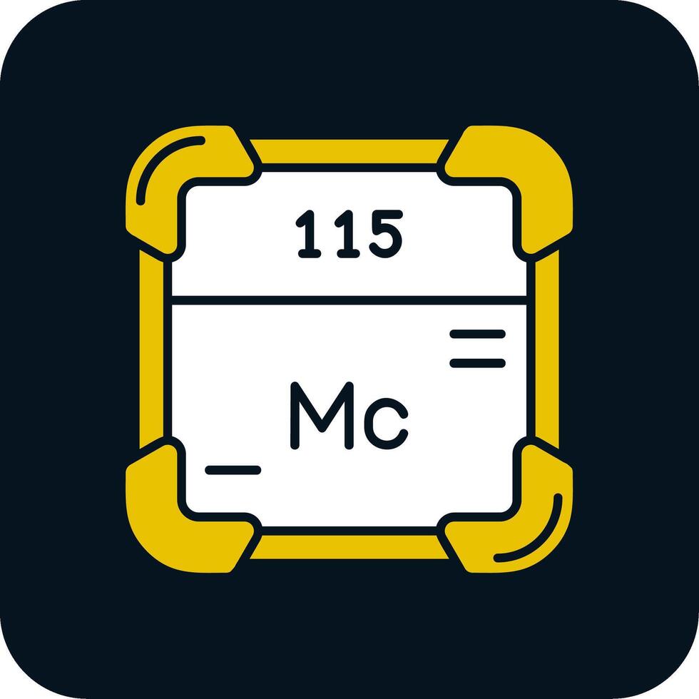 Moscovium Glyph Two Color Icon vector