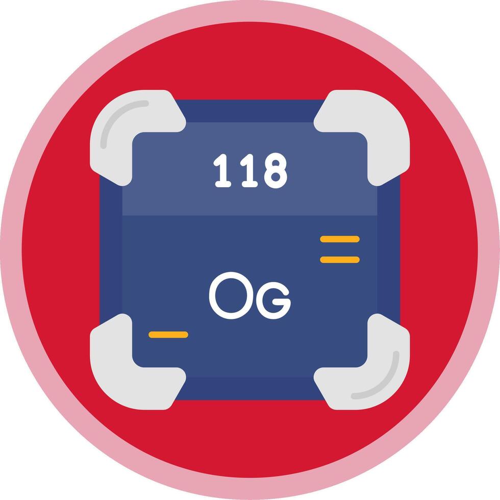 Oganesson Flat Multi Circle Icon vector