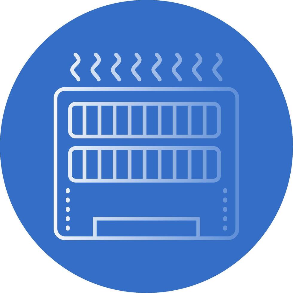 Heater Gradient Line Circle Icon vector