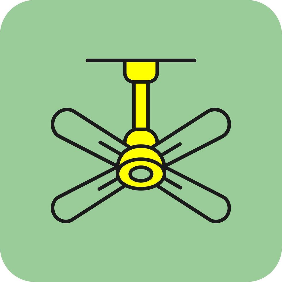 Fan Filled Yellow Icon vector