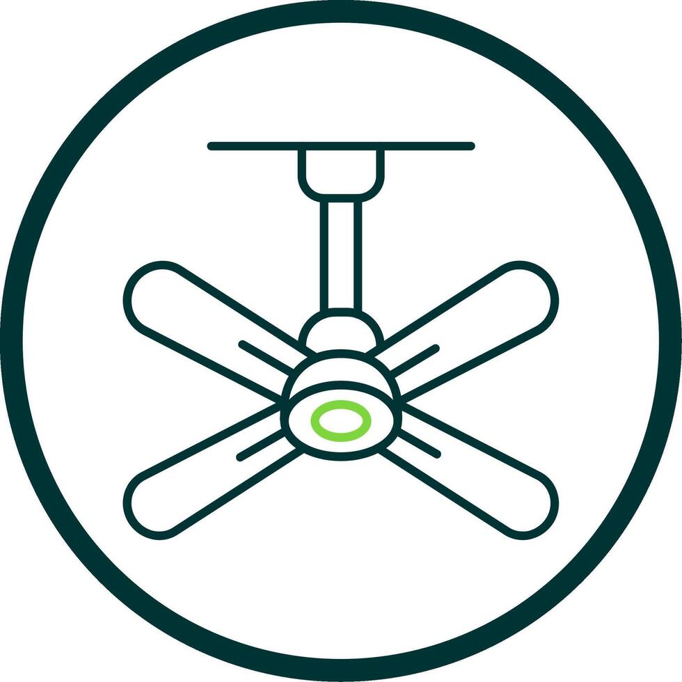 Fan Line Circle Icon vector