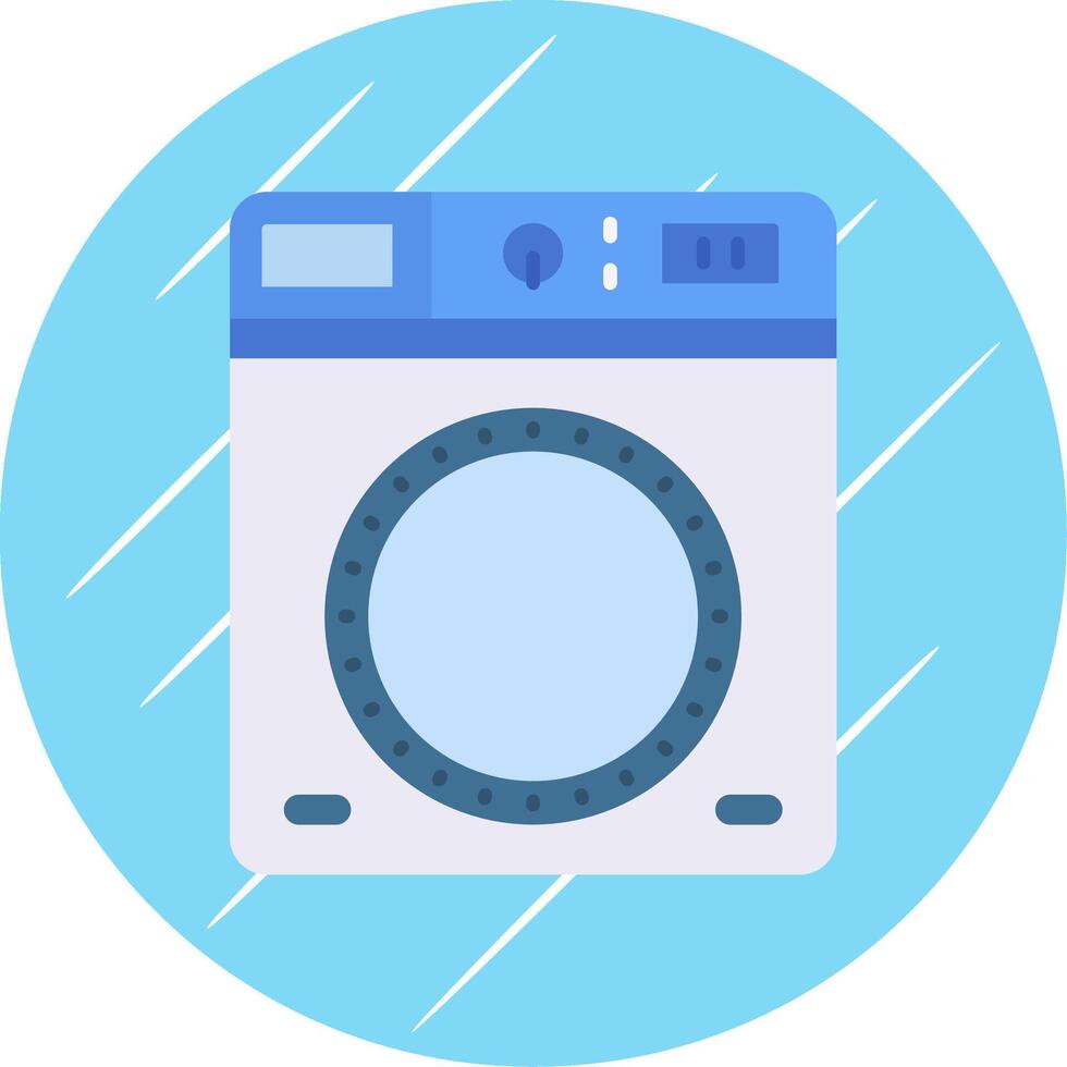 Laundry Flat Blue Circle Icon vector