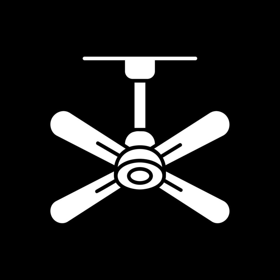 Fan Glyph Inverted Icon vector