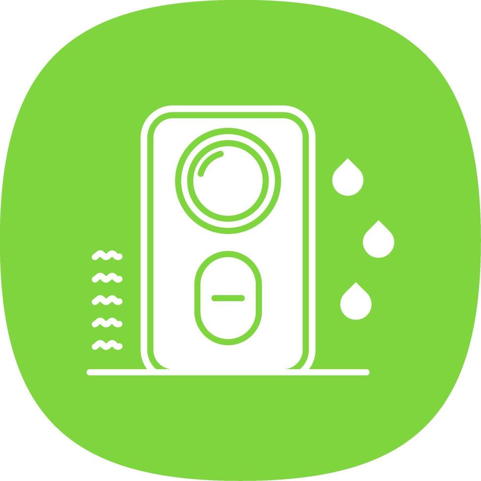 Humidifier Glyph Curve Icon vector