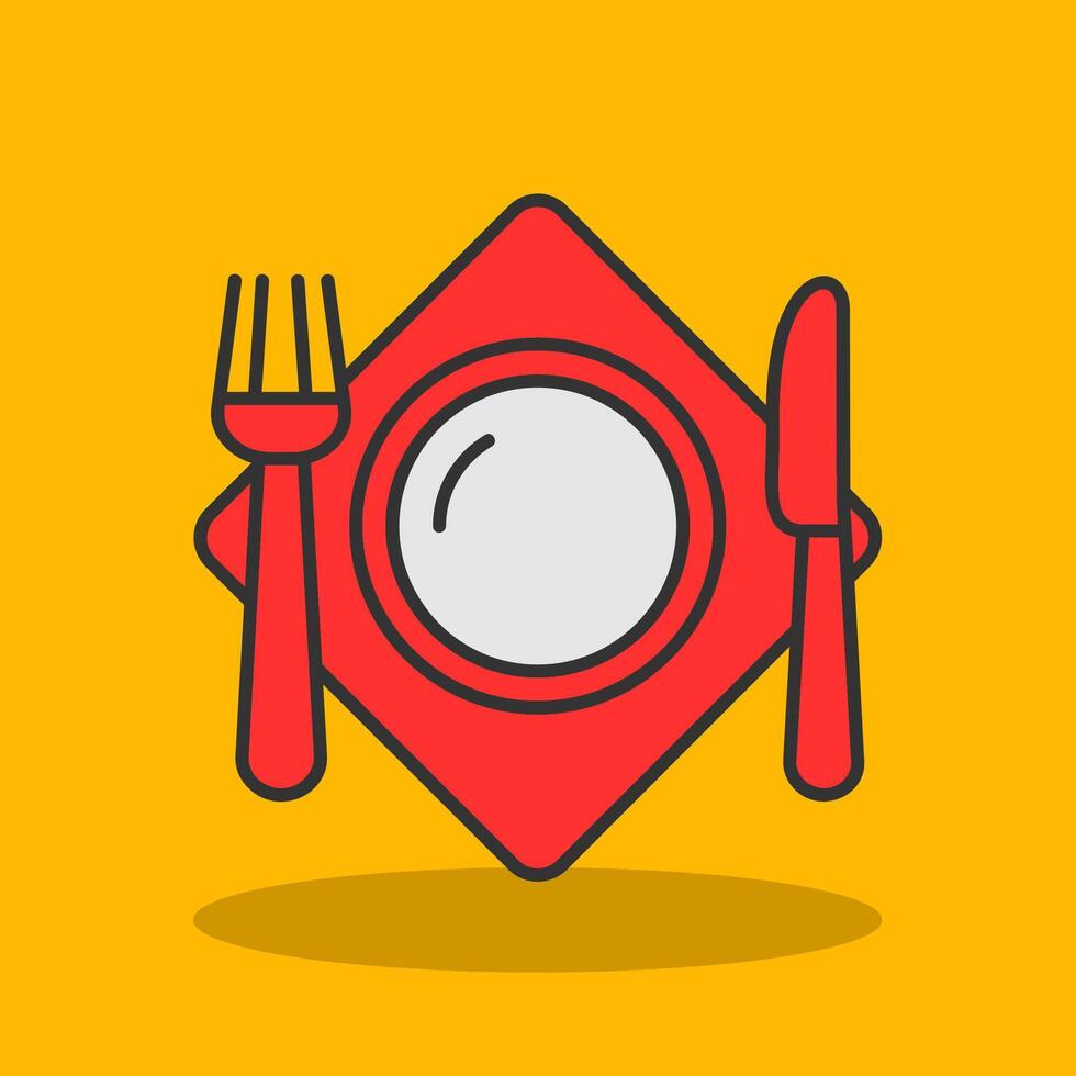 Cutlery Filled Shadow Icon vector