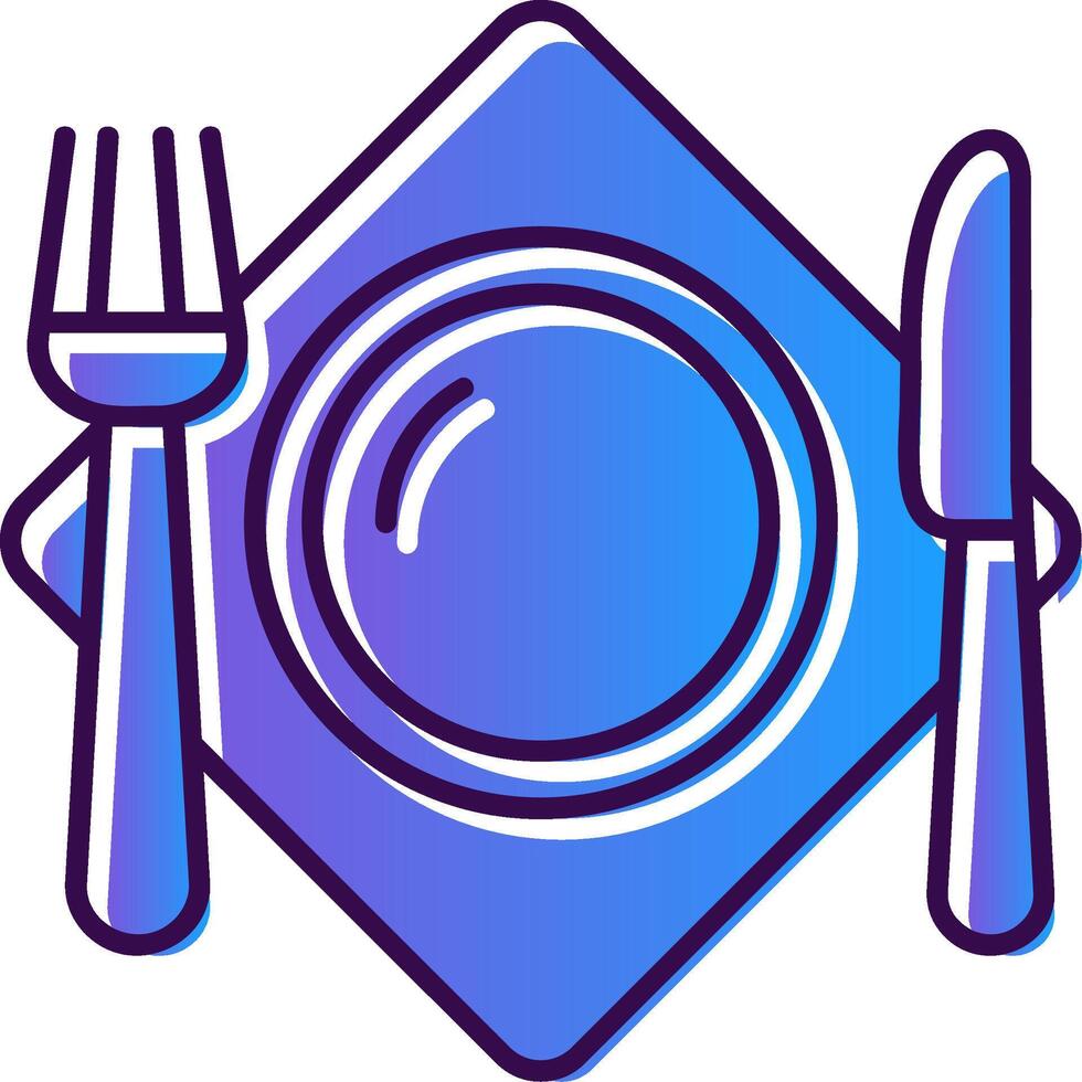 Cutlery Gradient Filled Icon vector