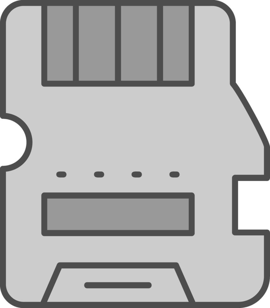 Memory Line Filled Greyscale Icon vector