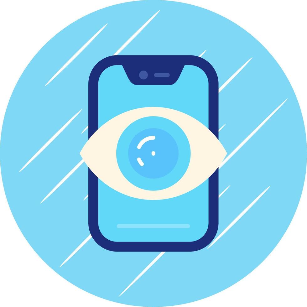 Vision Flat Blue Circle Icon vector