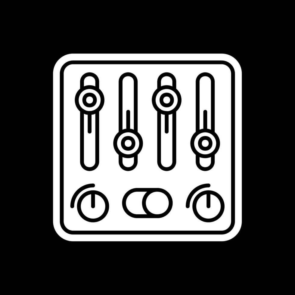 Control Glyph Inverted Icon vector