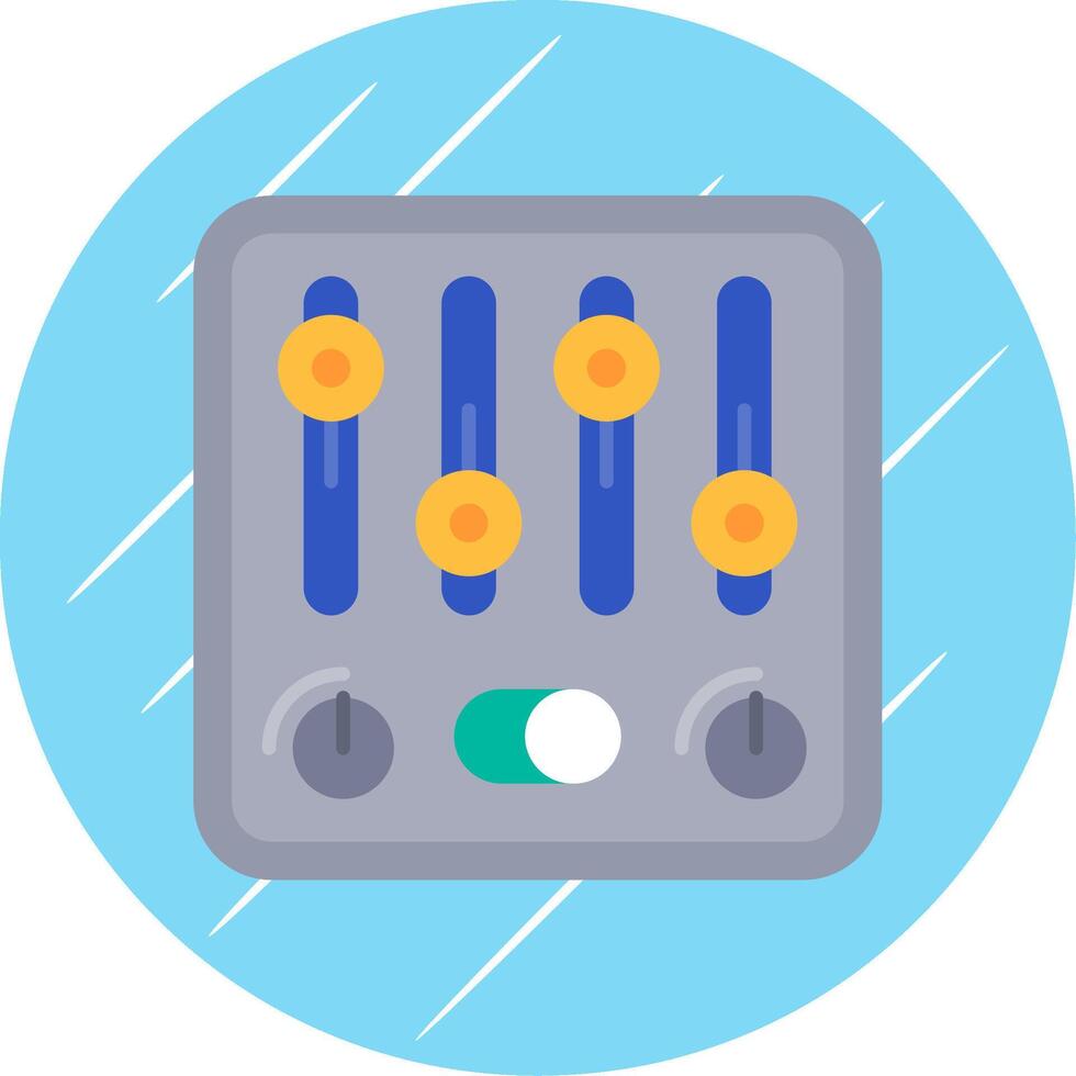 Control Flat Blue Circle Icon vector