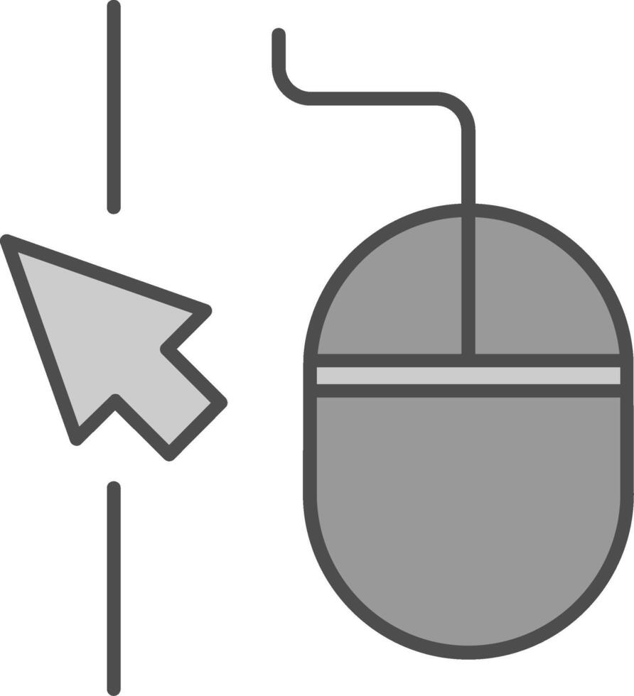 Mouse Line Filled Greyscale Icon vector