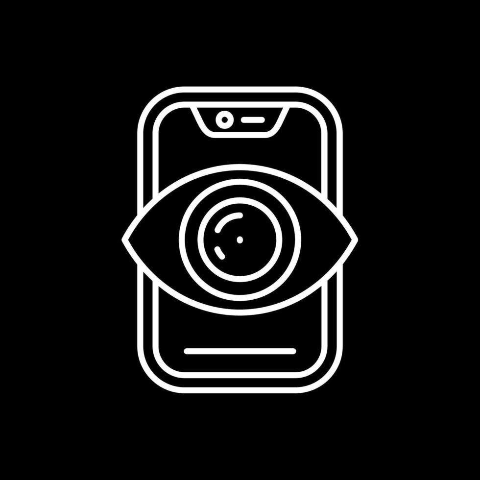 Vision Line Inverted Icon vector