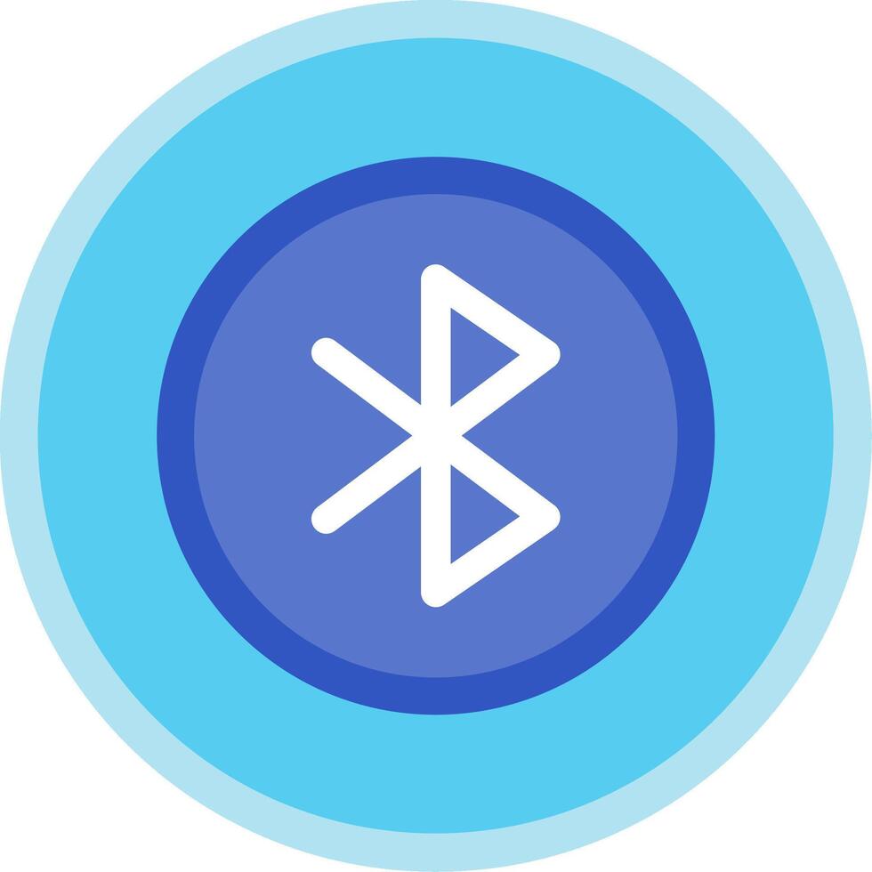 Bluetooth Flat Multi Circle Icon vector