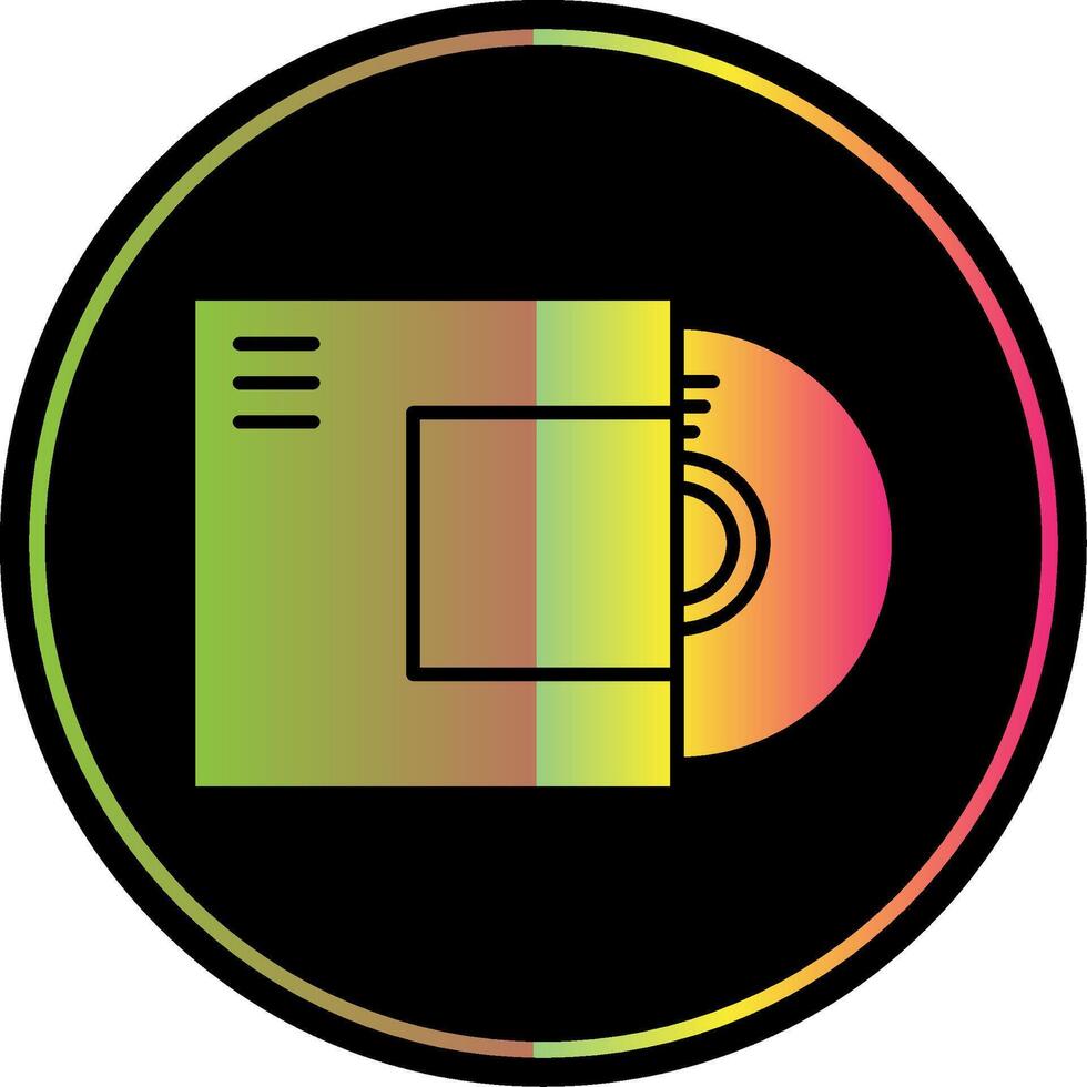 Disc Glyph Due Color Icon vector