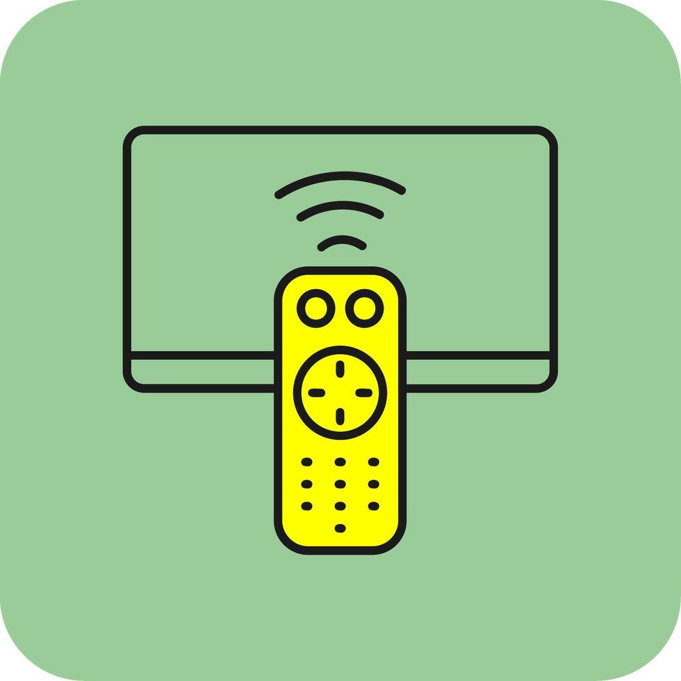 Remote Filled Yellow Icon vector