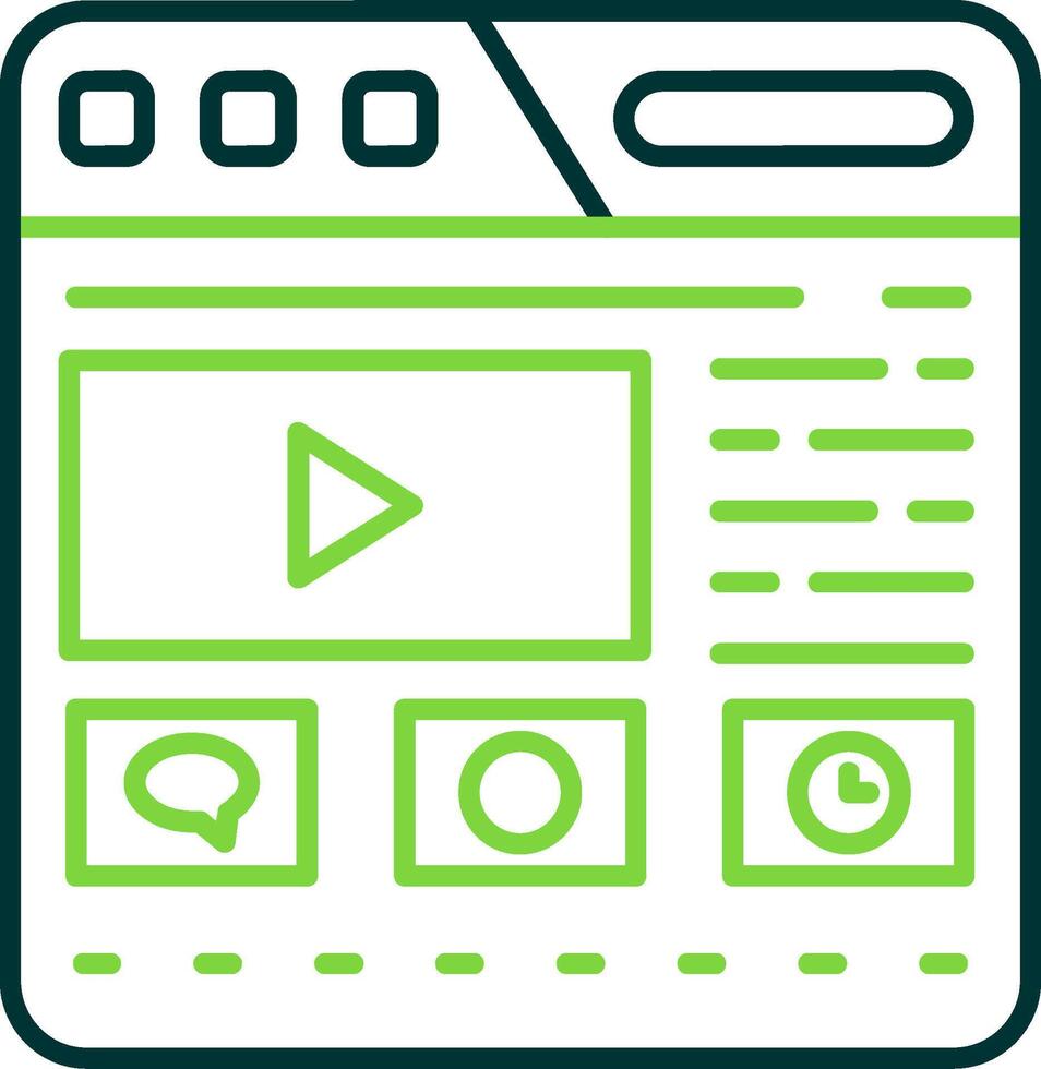 Website Line Circle Icon vector