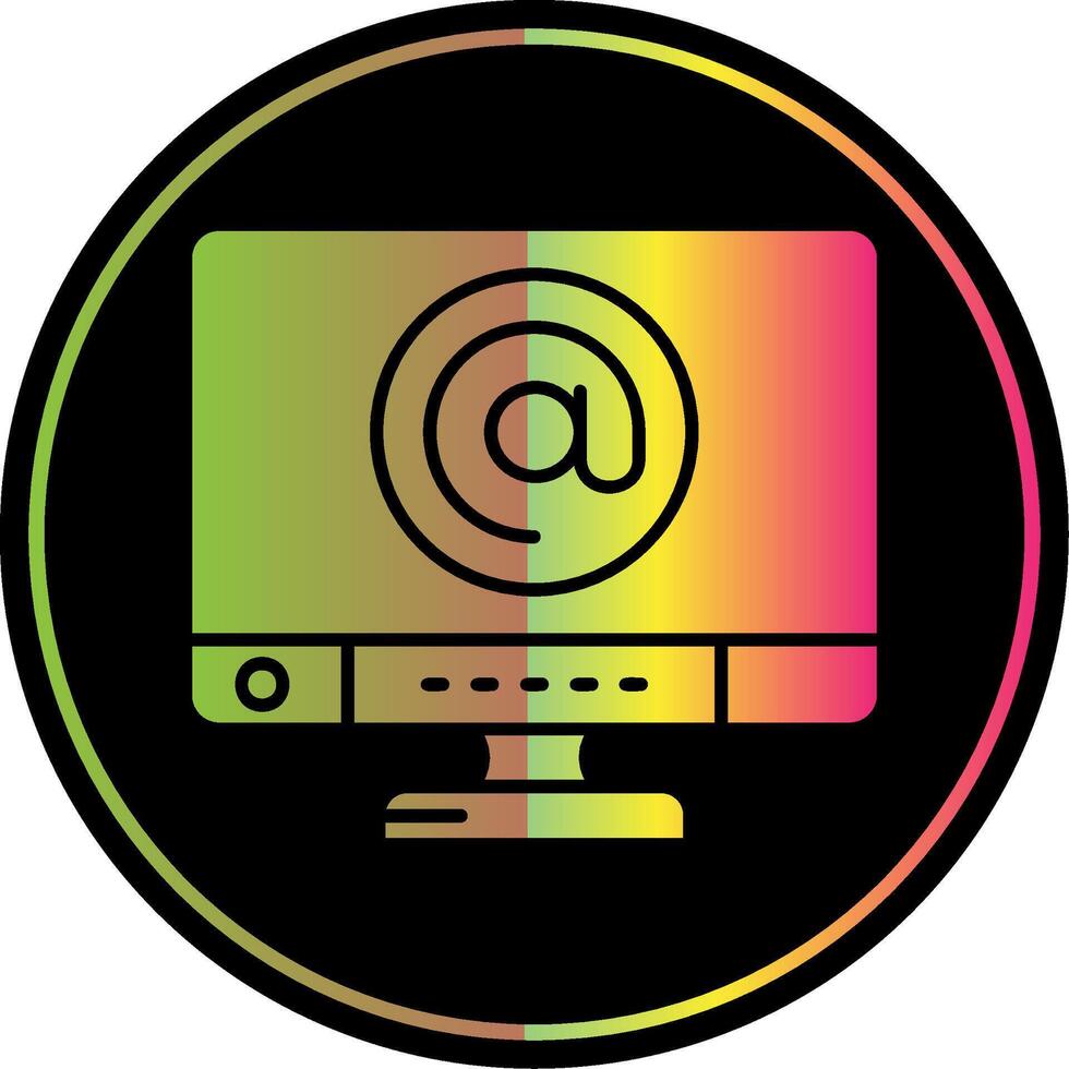 At Glyph Due Color Icon vector