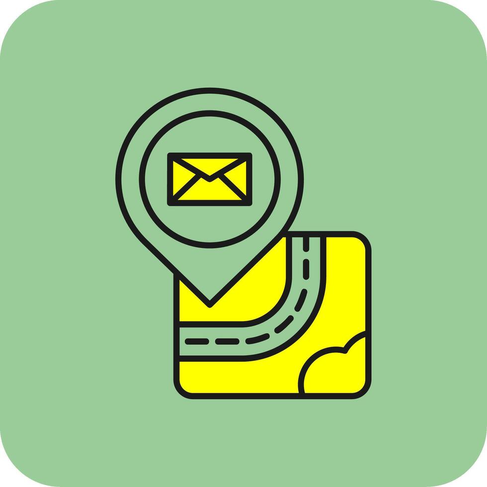 Email Filled Yellow Icon vector
