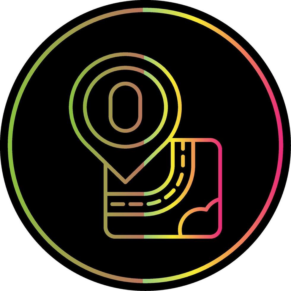Zero Line Gradient Due Color Icon vector