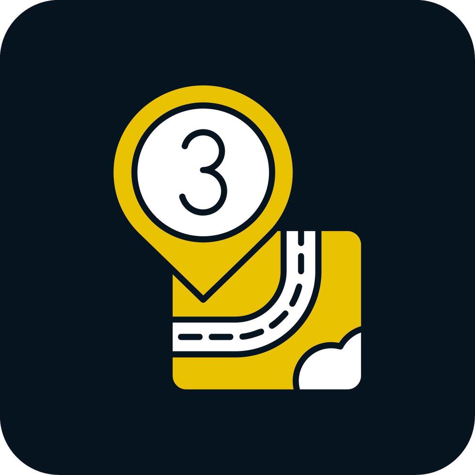Three Glyph Two Color Icon vector