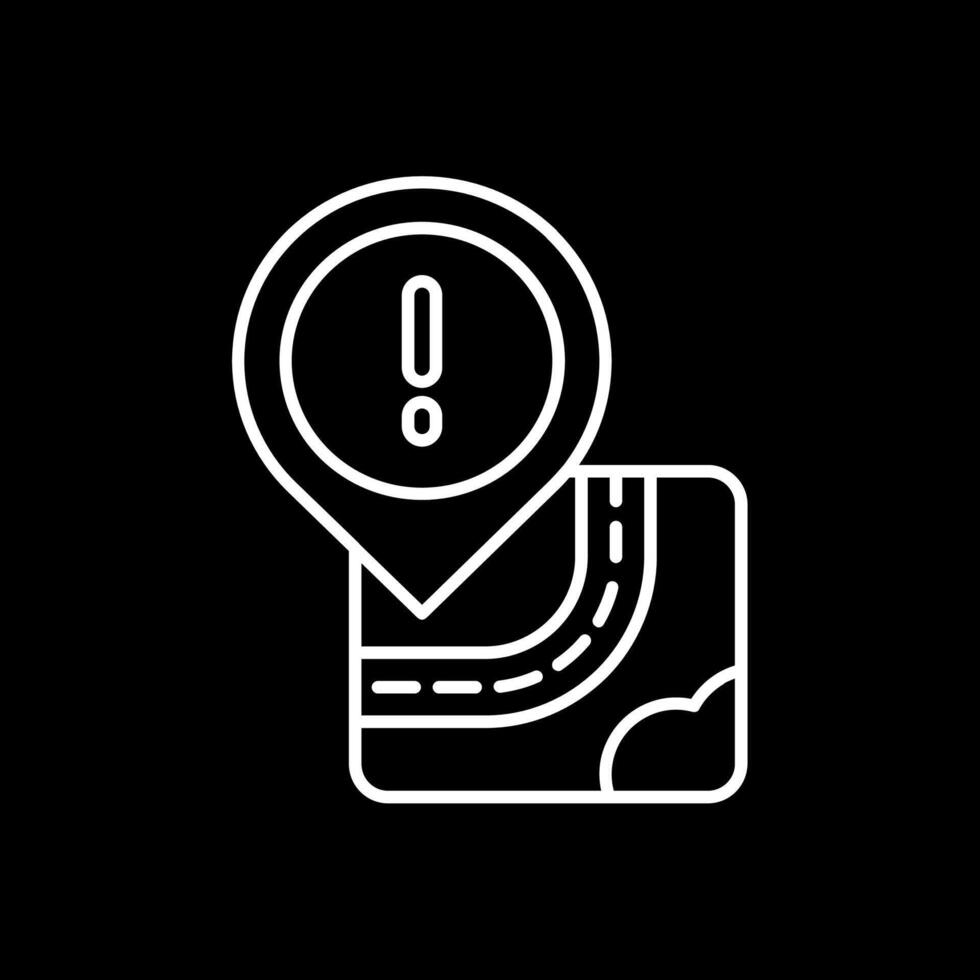 Warning Line Inverted Icon vector