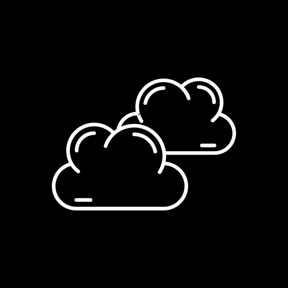 Cloud Line Inverted Icon vector