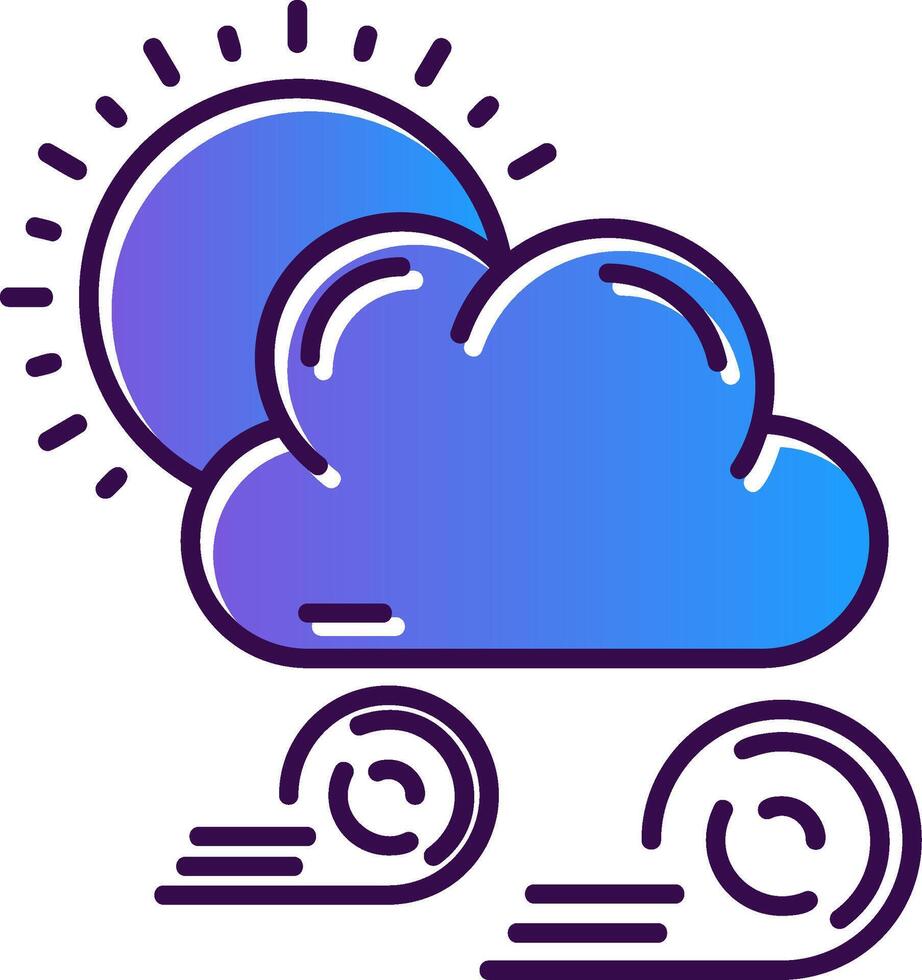 Weather Gradient Filled Icon vector