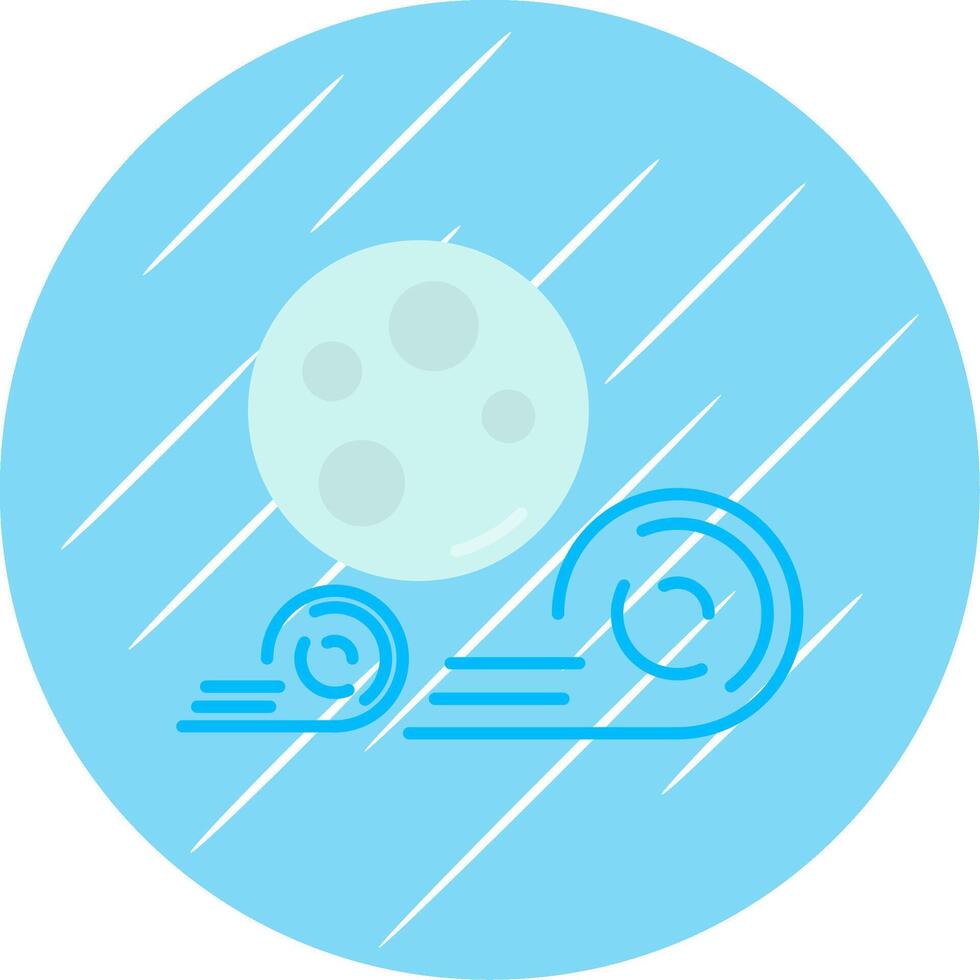 viento plano azul circulo icono vector