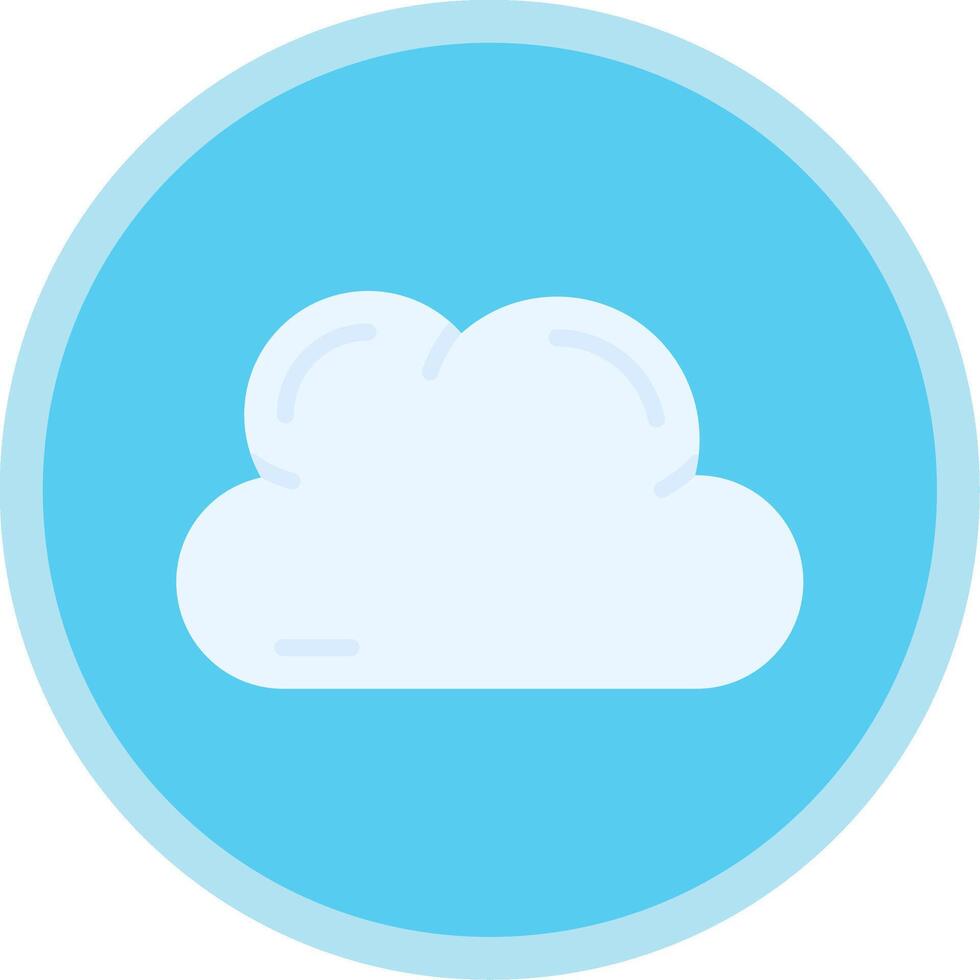 Cloud Flat Multi Circle Icon vector