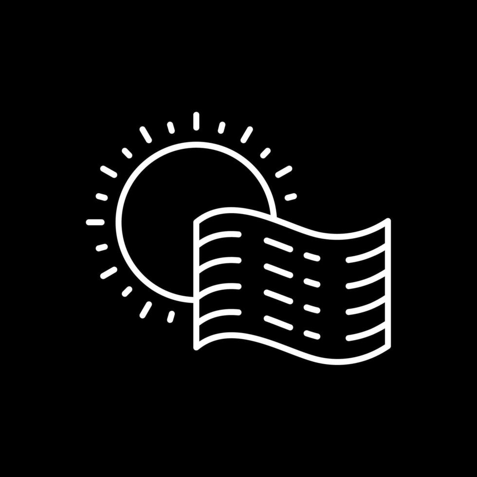 Fog Line Inverted Icon vector