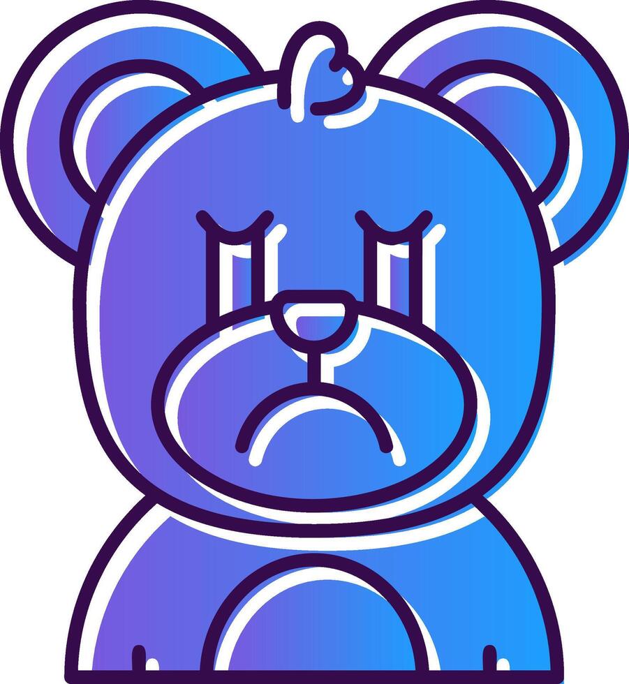 Cry Gradient Filled Icon vector