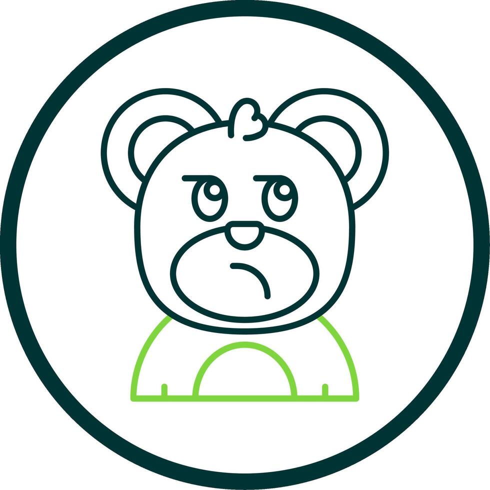 Suspicious Line Circle Icon vector
