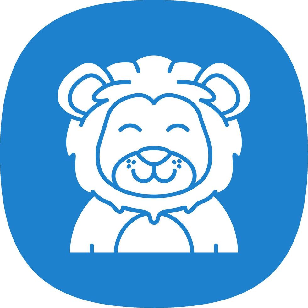Happy Glyph Curve Icon vector