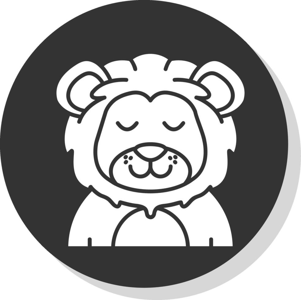 Relieved Glyph Grey Circle Icon vector