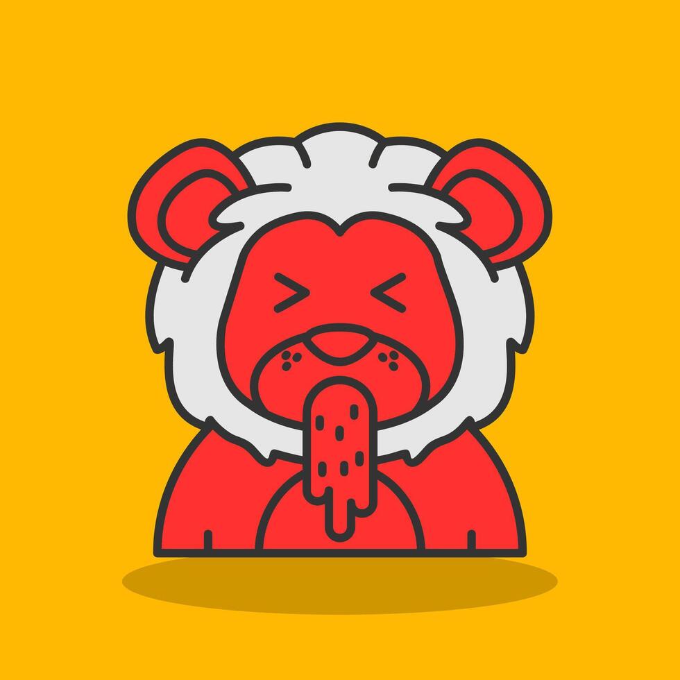 Vomit Filled Shadow Icon vector