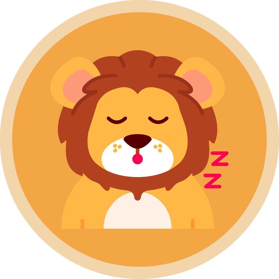 Sleep Flat Multi Circle Icon vector