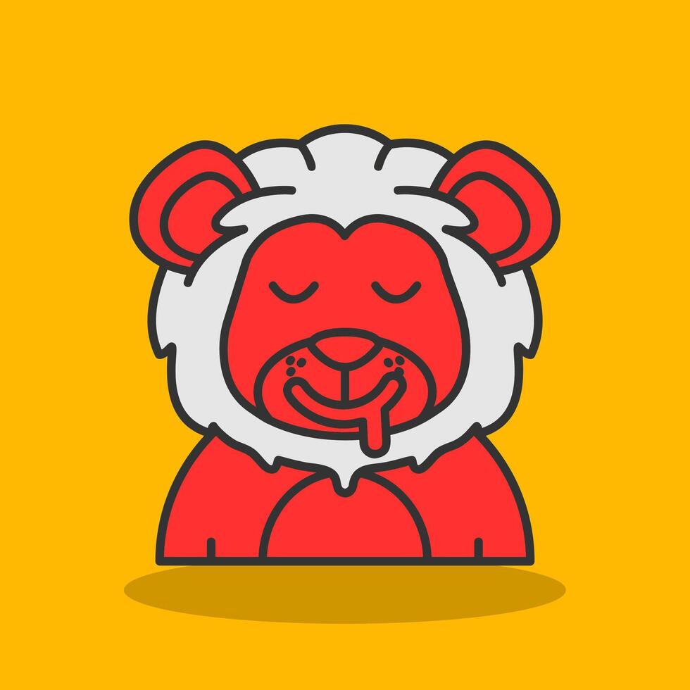 Drooling Filled Shadow Icon vector