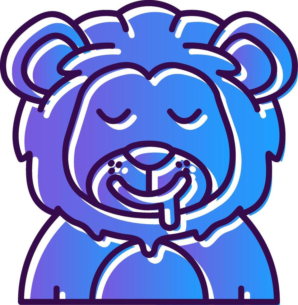 Drooling Gradient Filled Icon vector